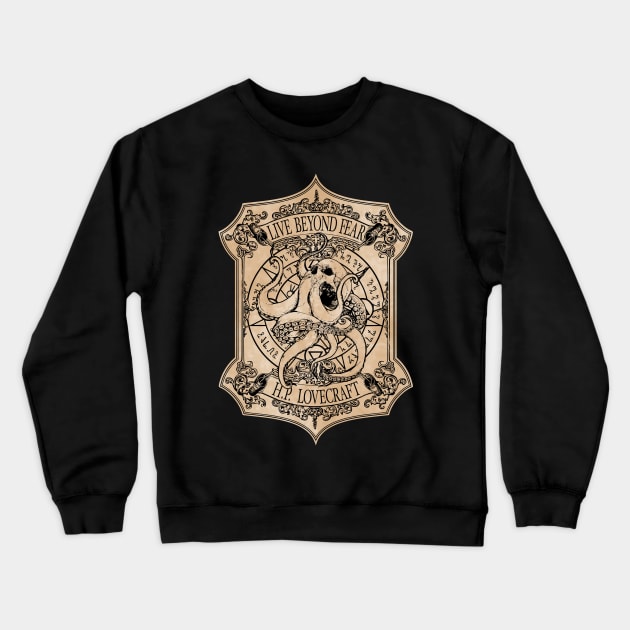 H.P. Lovecraft Label Crewneck Sweatshirt by RavenWake